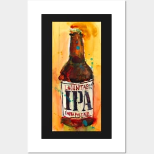 IPA Lagunitas Beer Art Print from Original Watercolor Posters and Art